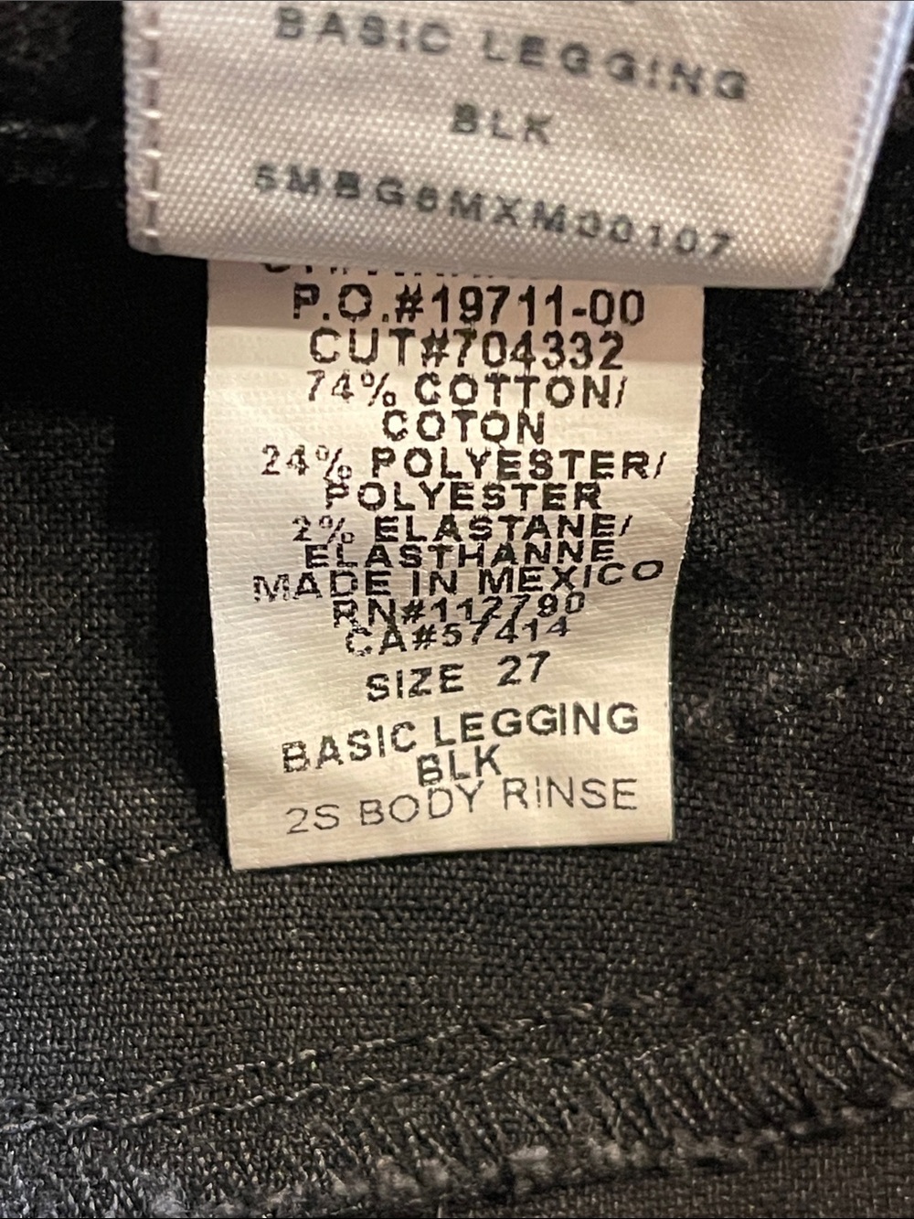 True Religion Size 27 Black Basic Legging Low Rise Skinny Jeans Stretch - Picture 10 of 14